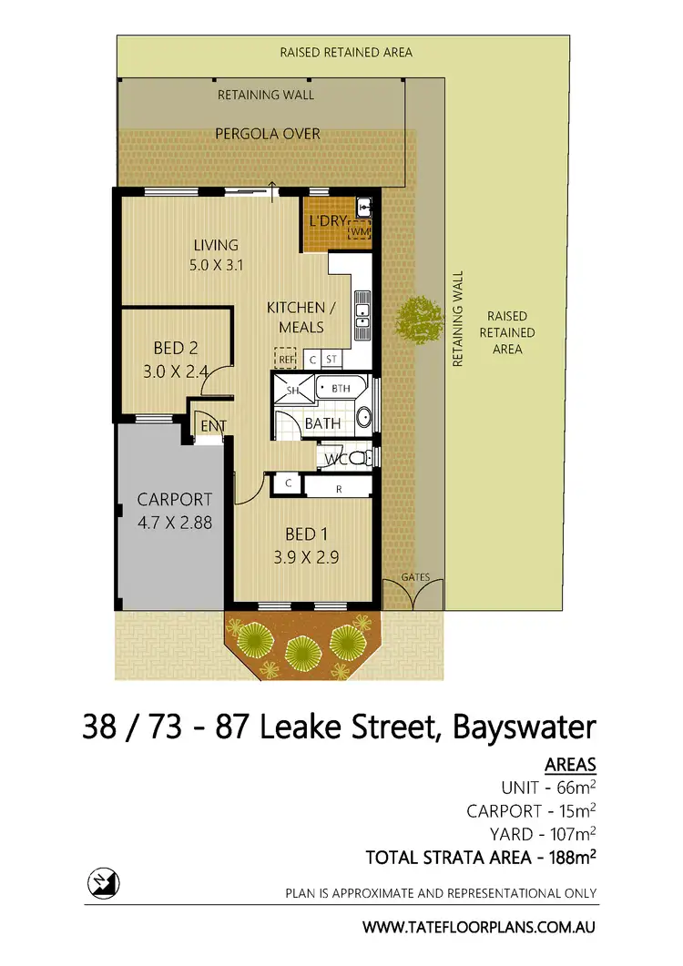 Floorplan of Homely villa listing, 38/73-87 Leake Street, Bayswater WA 6053