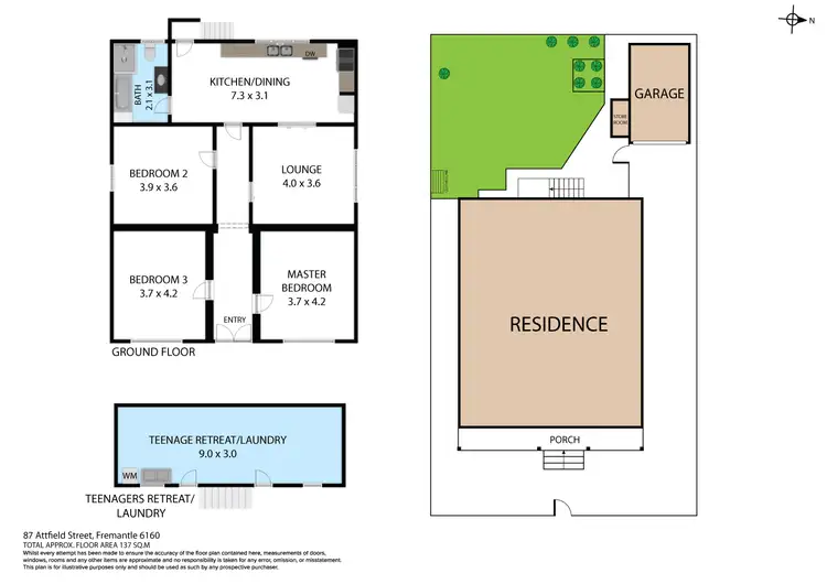 Floorplan of Homely house listing, 87 Attfield Street, Fremantle WA 6160