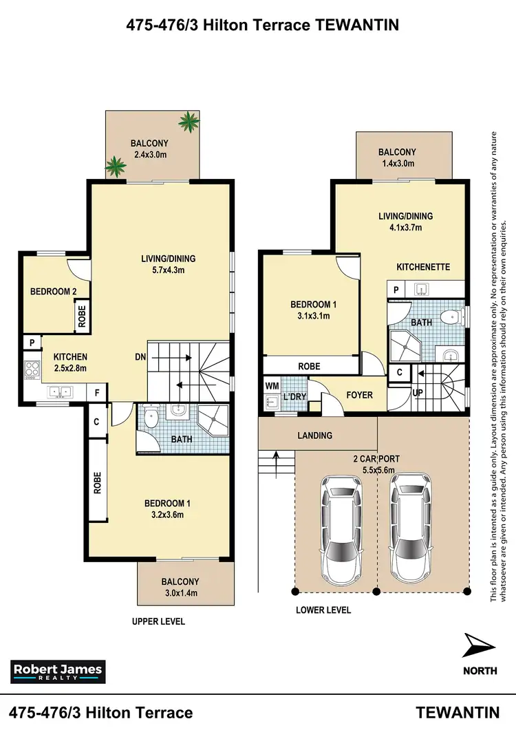 Floorplan of Homely house listing, 475 & 476/3 Hilton Tce, Tewantin QLD 4565