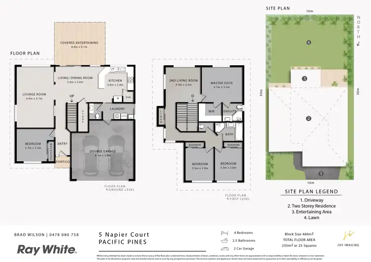 Floorplan of Homely house listing, 5 Napier Court, Pacific Pines QLD 4211