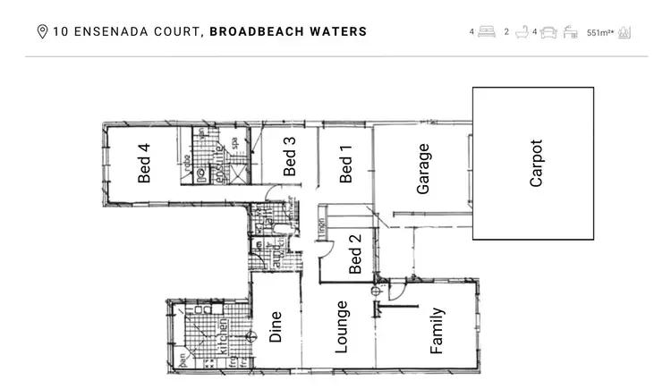 Floorplan of Homely house listing, 10 Ensenada Court, Broadbeach Waters QLD 4218