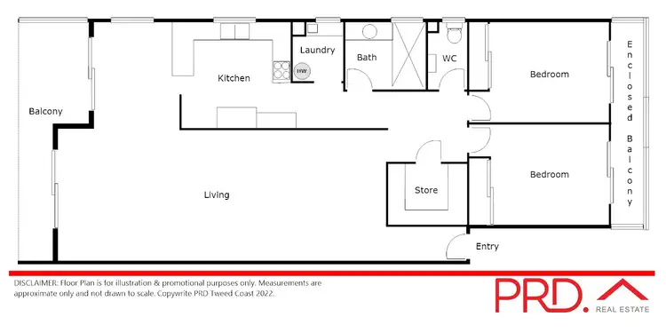 Floorplan of Homely apartment listing, 2/186 Marine Parade, Kingscliff NSW 2487