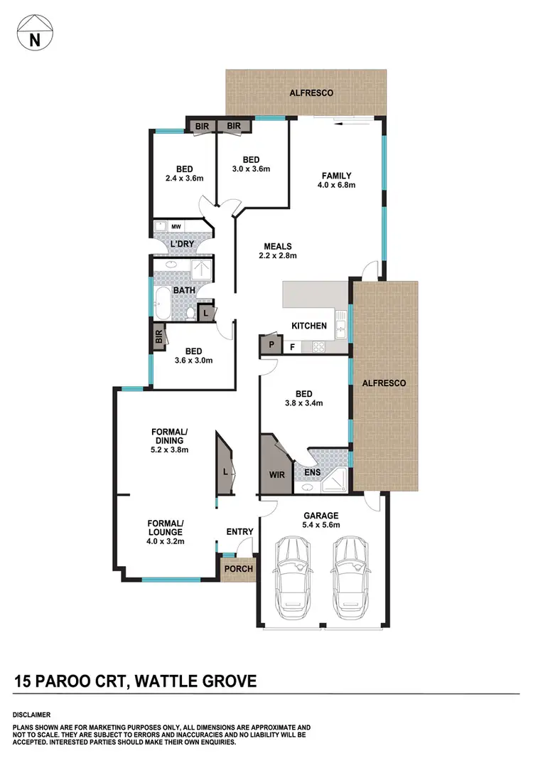 Floorplan of Homely house listing, 15 Paroo Court, Wattle Grove NSW 2173