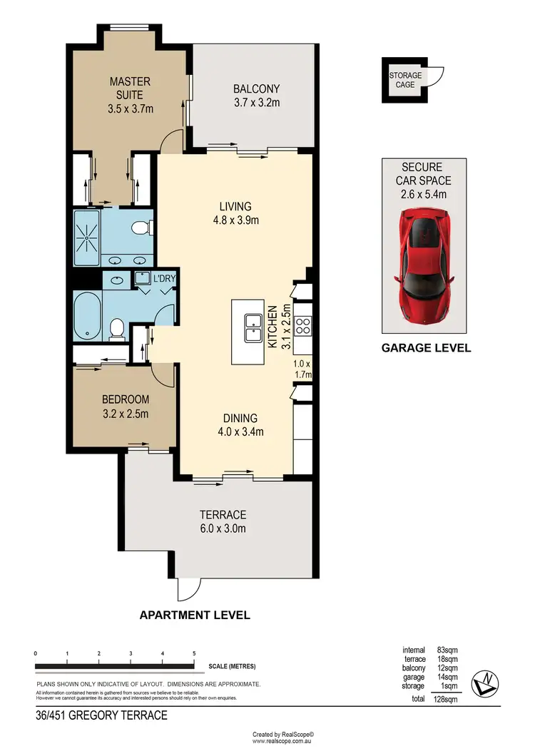 Floorplan of Homely apartment listing, 36/451 Gregory Terrace, Spring Hill QLD 4000