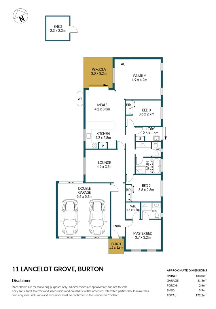 Floorplan of Homely house listing, 11 Lancelot Grove, Burton SA 5110