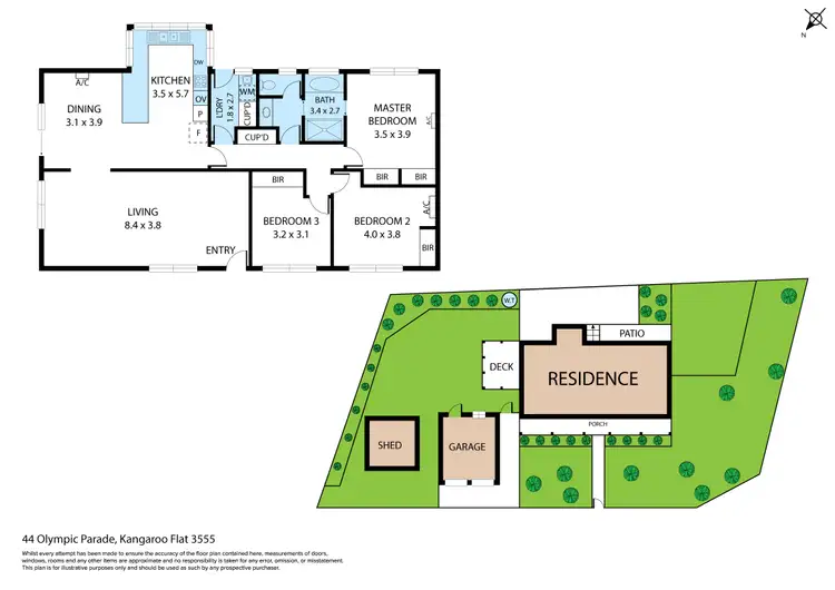 Floorplan of Homely house listing, 44 Olympic Parade, Kangaroo Flat VIC 3555