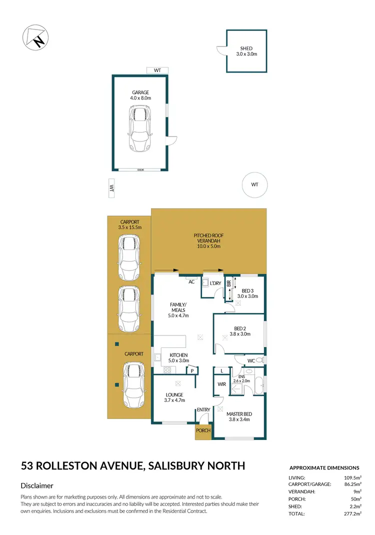 Floorplan of Homely house listing, 53 Rolleston Avenue, Salisbury North SA 5108