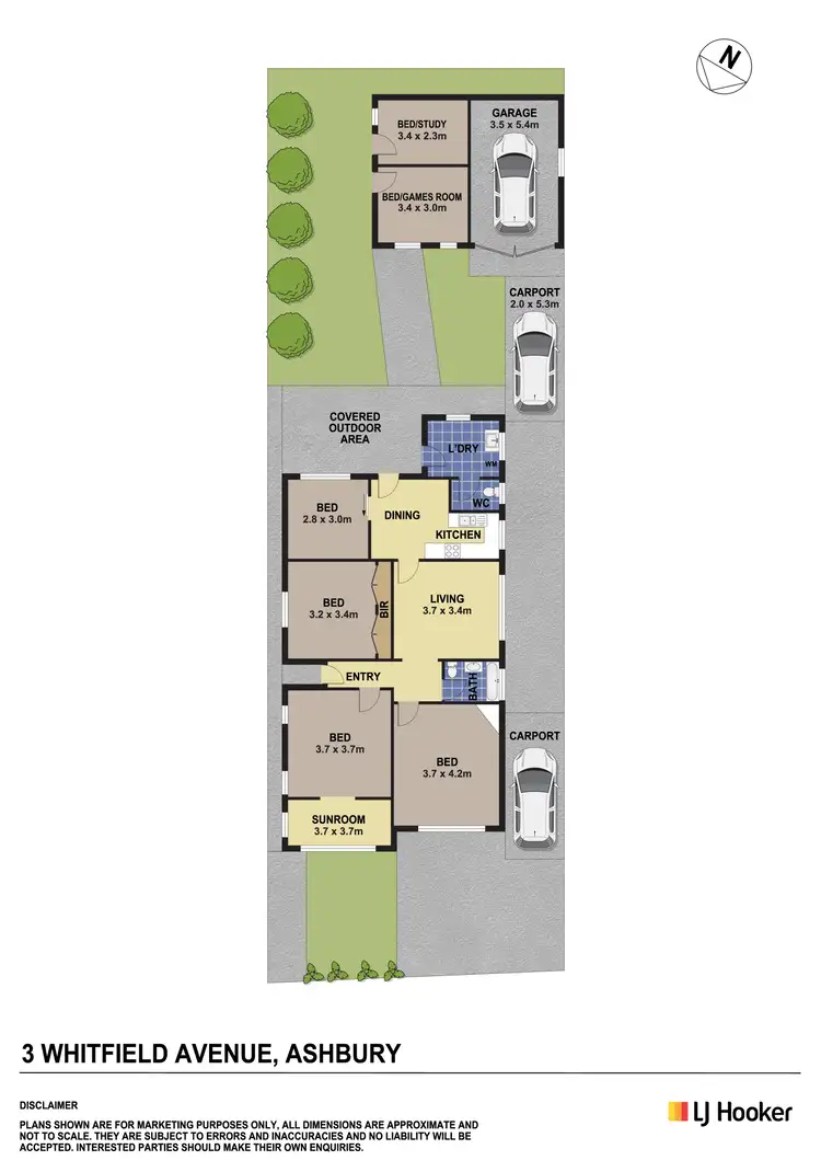 Floorplan of Homely house listing, 3 Whitfield Avenue, Ashbury NSW 2193