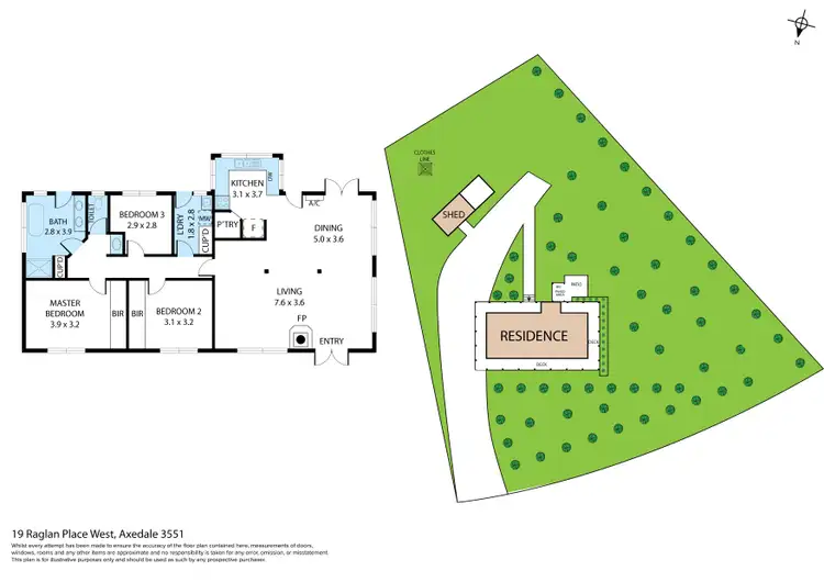Floorplan of Homely house listing, 19 Raglan Place West, Axedale VIC 3551