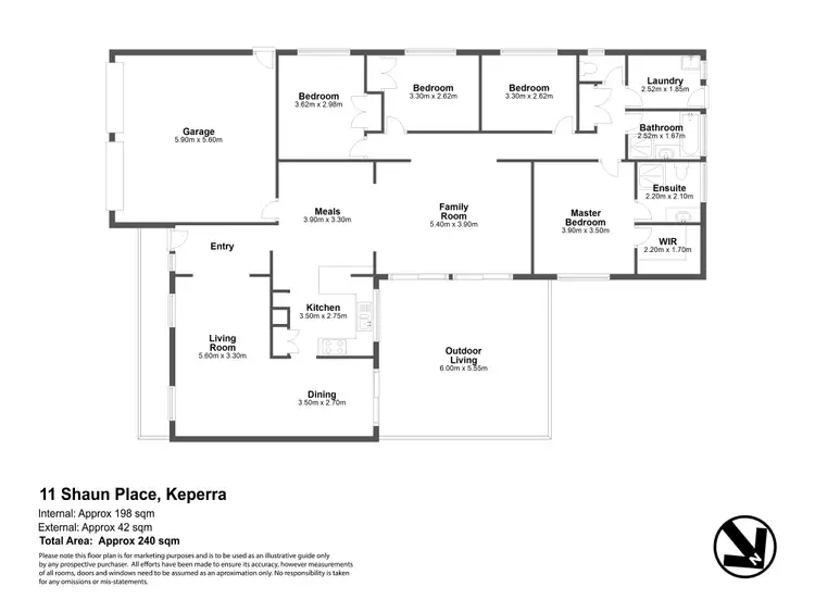 Floorplan of Homely house listing, 11 Shaun Place, Keperra QLD 4054