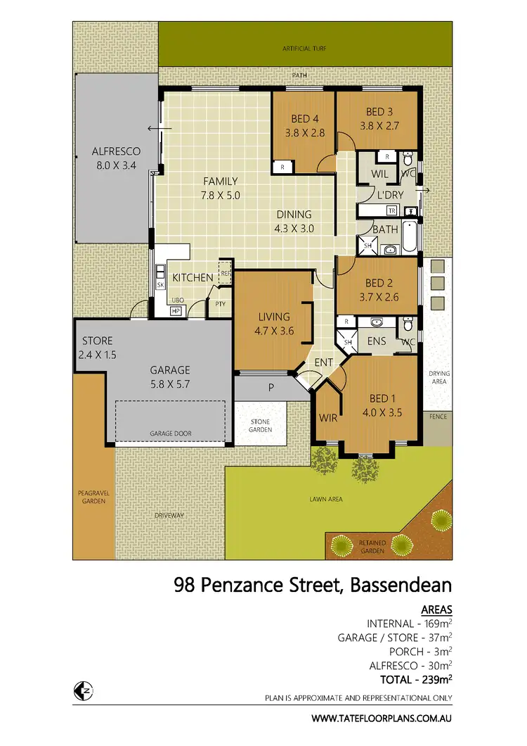 Floorplan of Homely house listing, 98 Penzance Street, Bassendean WA 6054