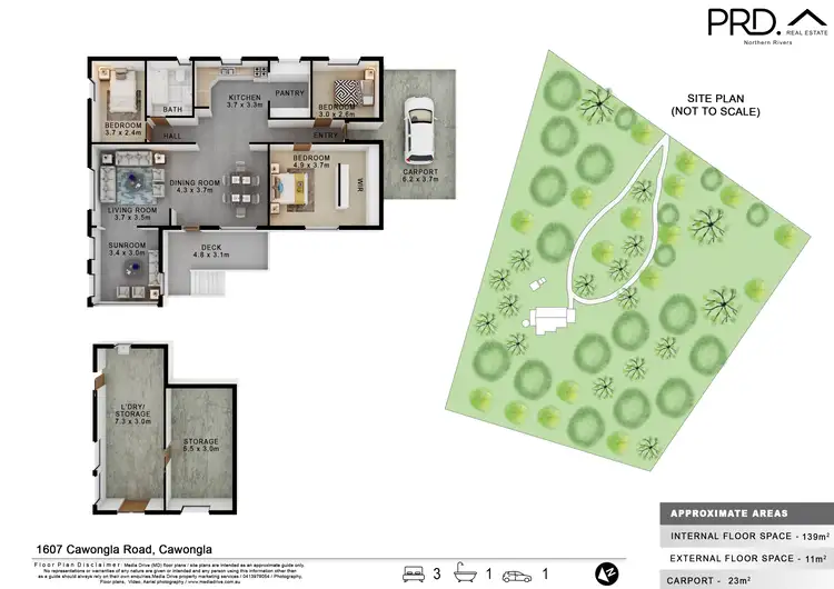Floorplan of Homely rural property listing, 1606 Cawongla Road, Larnook NSW 2480
