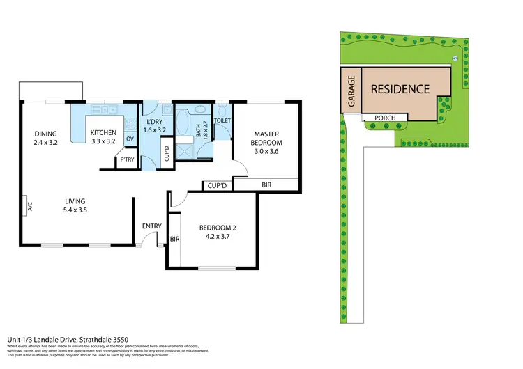Floorplan of Homely house listing, 1/3 Landale Drive, Strathdale VIC 3550