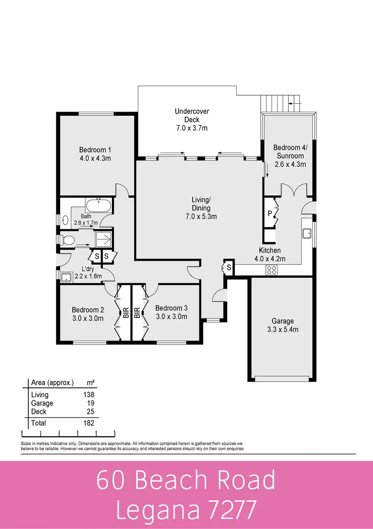 Floorplan of Homely house listing, 60 Beach Road, Legana TAS 7277