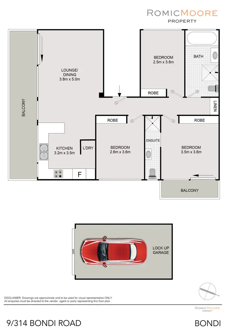Floorplan of Homely apartment listing, 9/314 Bondi Road, Bondi NSW 2026