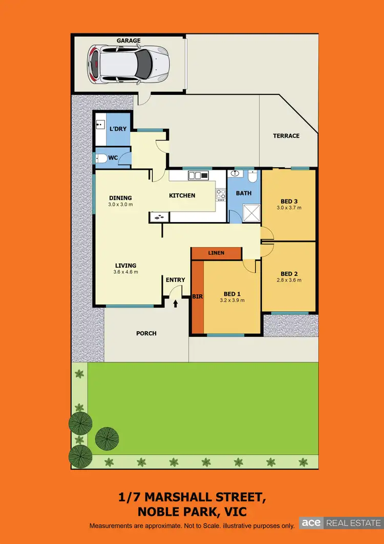 Floorplan of Homely unit listing, 1/7 Marshall Street, Noble Park VIC 3174