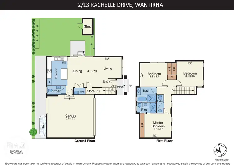 Floorplan of Homely townhouse listing, 2/13 Rachelle Drive, Wantirna VIC 3152