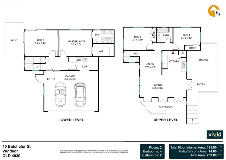 Floorplan of Homely house listing, 10 Batchelor Street, Windsor QLD 4030