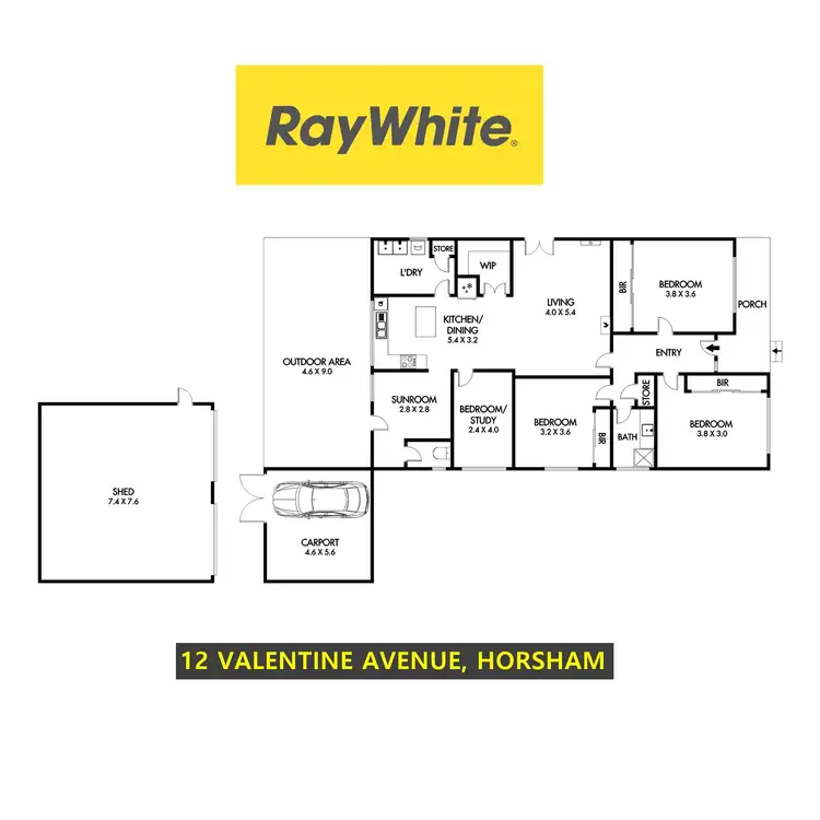 Floorplan of Homely house listing, 12 Valentine Avenue, Horsham VIC 3400