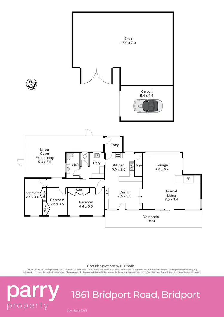 Floorplan of Homely house listing, 1861 Bridport Road, Bridport TAS 7262