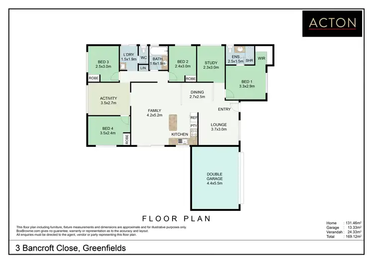 Floorplan of Homely house listing, 3 Bancroft Close, Greenfields WA 6210