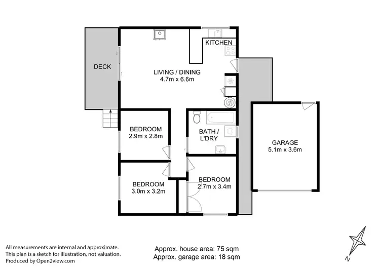 Floorplan of Homely house listing, 3 Emma Drive, Four Mile Creek TAS 7215