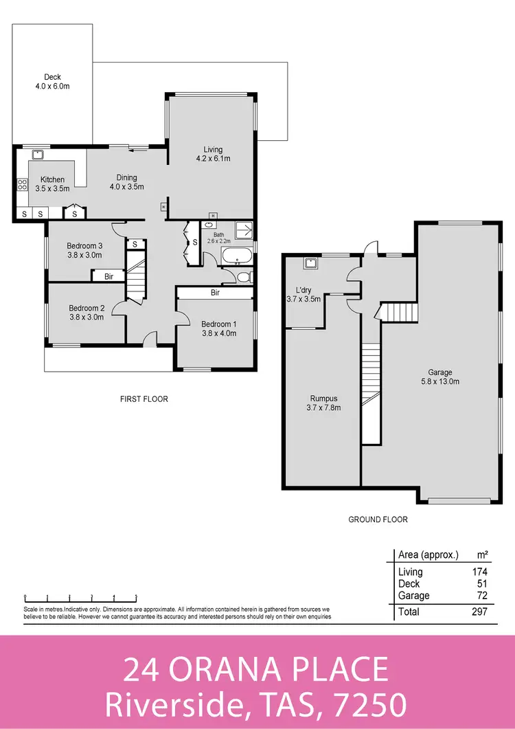 Floorplan of Homely house listing, 24 Orana Place, Riverside TAS 7250