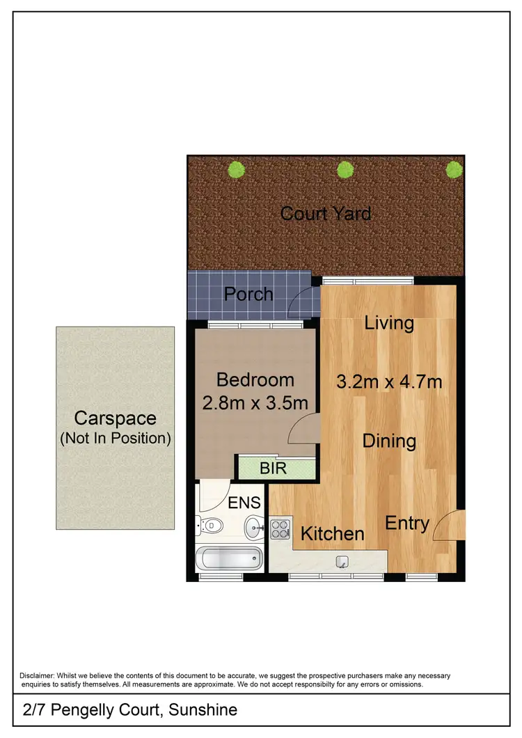 Floorplan of Homely unit listing, 2/7 Pengelly Court, Sunshine VIC 3020