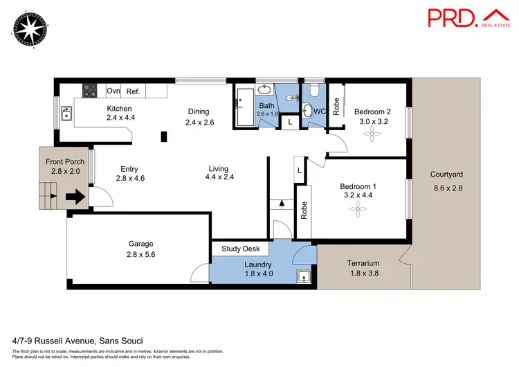 Floorplan of Homely villa listing, 4/7-9 Russell Avenue, Sans Souci NSW 2219