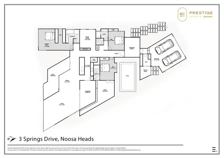 Floorplan of Homely house listing, 3 Springs Crescent, Noosa Heads QLD 4567