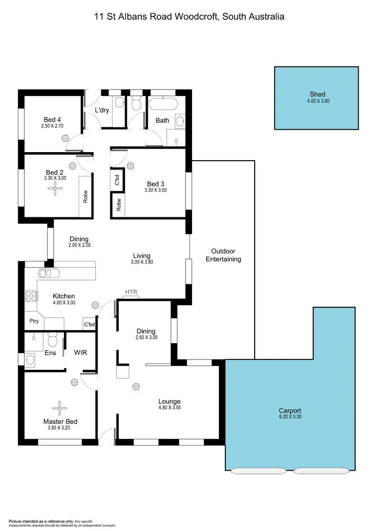 Floorplan of Homely house listing, 11 St Albans Road, Woodcroft SA 5162