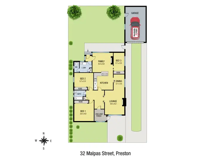 Floorplan of Homely house listing, 32 Malpas Street, Preston VIC 3072