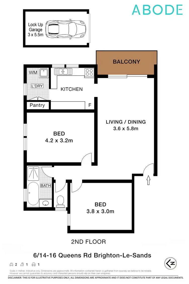 Floorplan of Homely apartment listing, 6/14 Queens Road, Brighton Le Sands NSW 2216