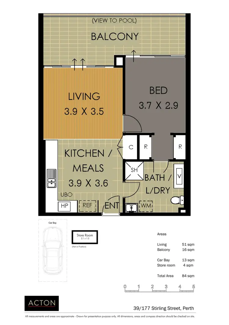Floorplan of Homely apartment listing, 39/177 Stirling Street, Perth WA 6000