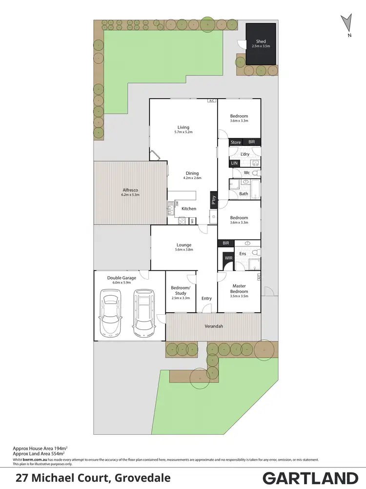 Floorplan of Homely house listing, 27 Michael Court, Grovedale VIC 3216