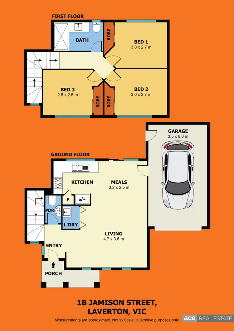 Floorplan of Homely townhouse listing, 1B Jamison Street, Laverton VIC 3028