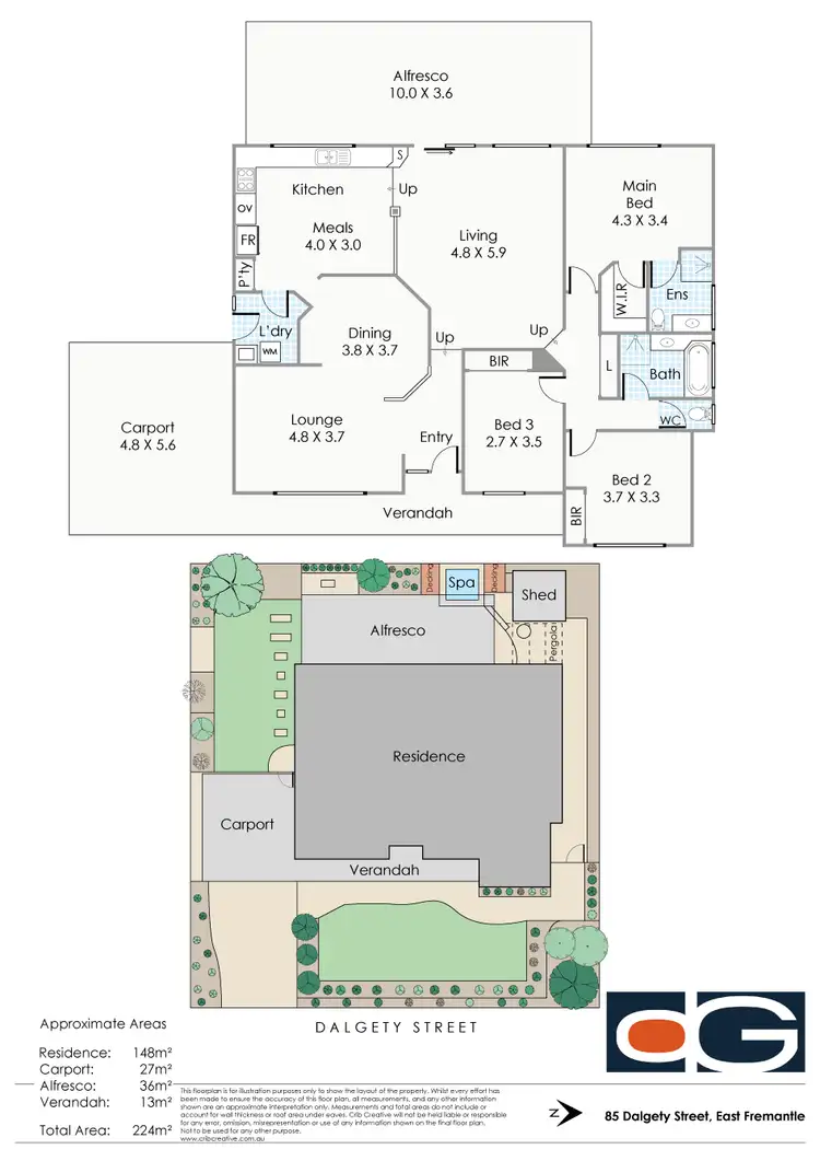 Floorplan of Homely house listing, 85 Dalgety Street, East Fremantle WA 6158