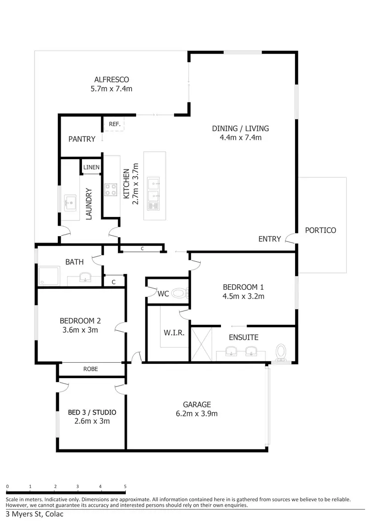 Floorplan of Homely house listing, 3 Myers Street, Colac VIC 3250