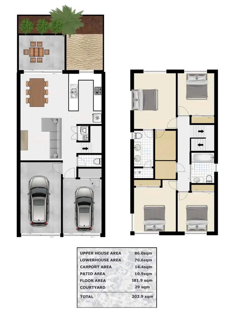 Floorplan of Homely townhouse listing, 16/48 Berkshire Place, Heathwood QLD 4110