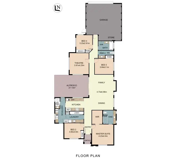 Floorplan of Homely house listing, 16 Wolfson Way, Piara Waters WA 6112