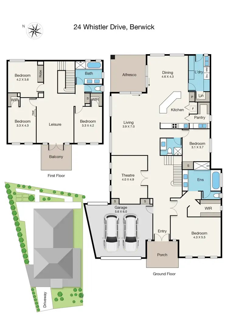 Floorplan of Homely house listing, 24 Whistler Drive, Berwick VIC 3806