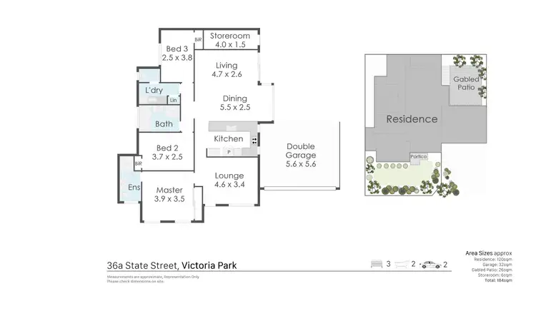 Floorplan of Homely villa listing, 36A State Street, Victoria Park WA 6100