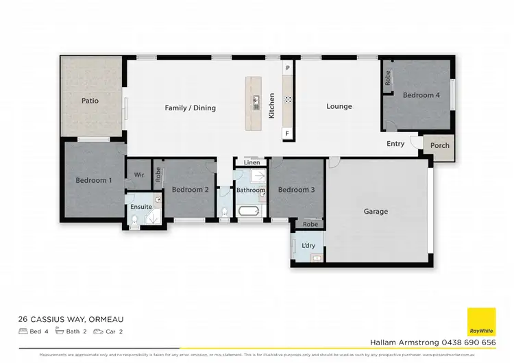 Floorplan of Homely house listing, 26 Cassius Way, Ormeau QLD 4208