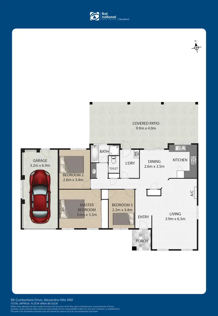Floorplan of Homely house listing, 56 Cumberland Drive, Alexandra Hills QLD 4161