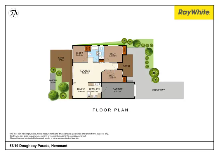 Floorplan of Homely townhouse listing, 67/19 Doughboy Parade, Hemmant QLD 4174