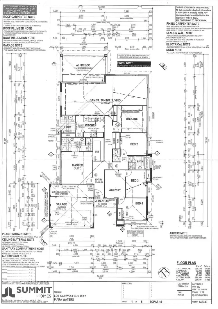 Floorplan of Homely house listing, 1 Wolfson Way, Piara Waters WA 6112