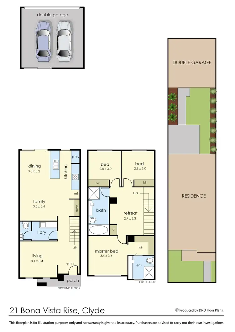 Floorplan of Homely townhouse listing, 21 Bona Vista Rise, Clyde VIC 3978