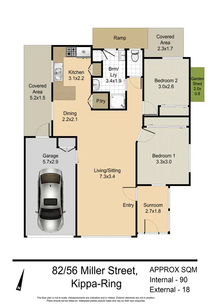 Floorplan of Homely villa listing, 82/56 Miller Street, Kippa-Ring QLD 4021