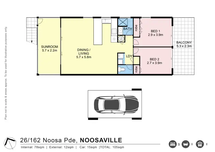 Floorplan of Homely unit listing, 26/162 Noosa Parade, Noosaville QLD 4566