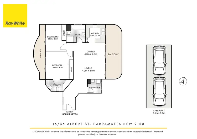 Floorplan of Homely apartment listing, 16/36 Albert Street, North Parramatta NSW 2151